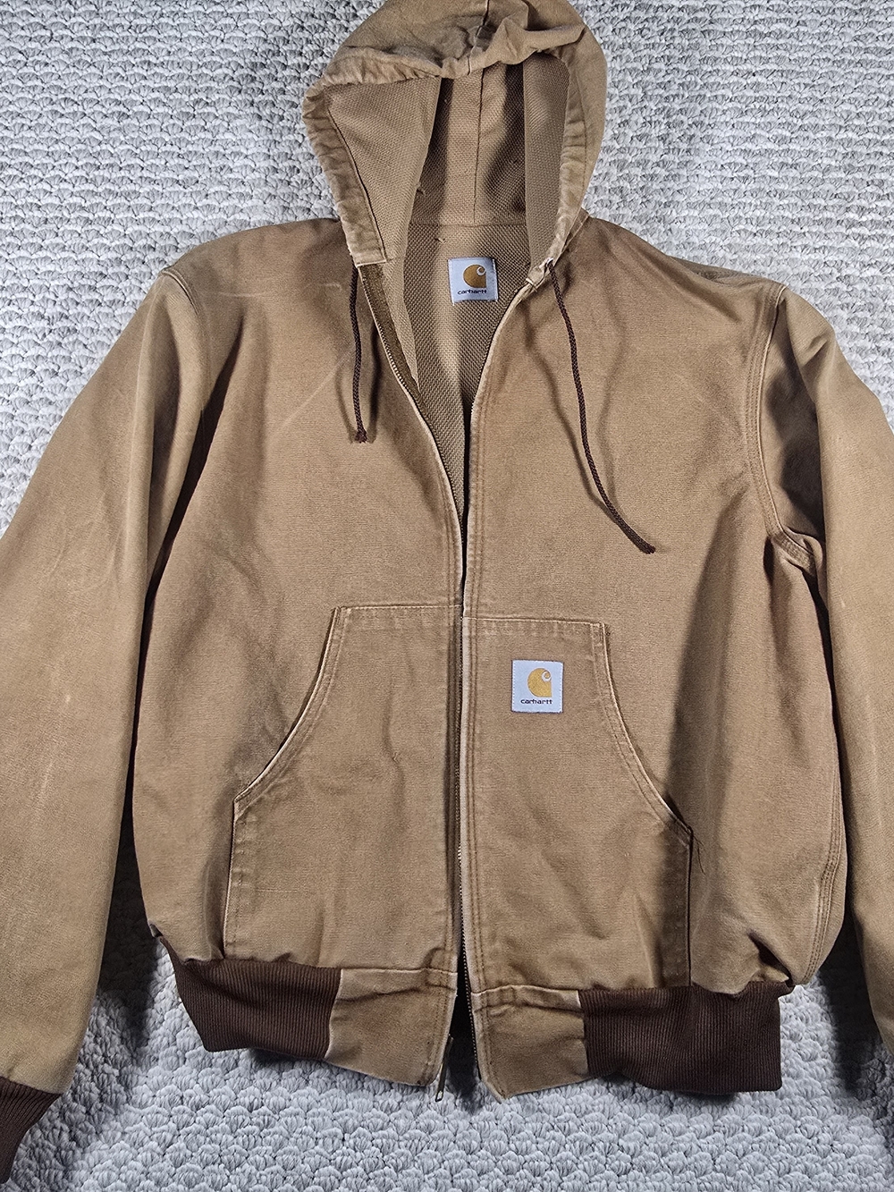 Vintage Carhartt J130 Thermal Lined Canvas Active Jacket - Brown